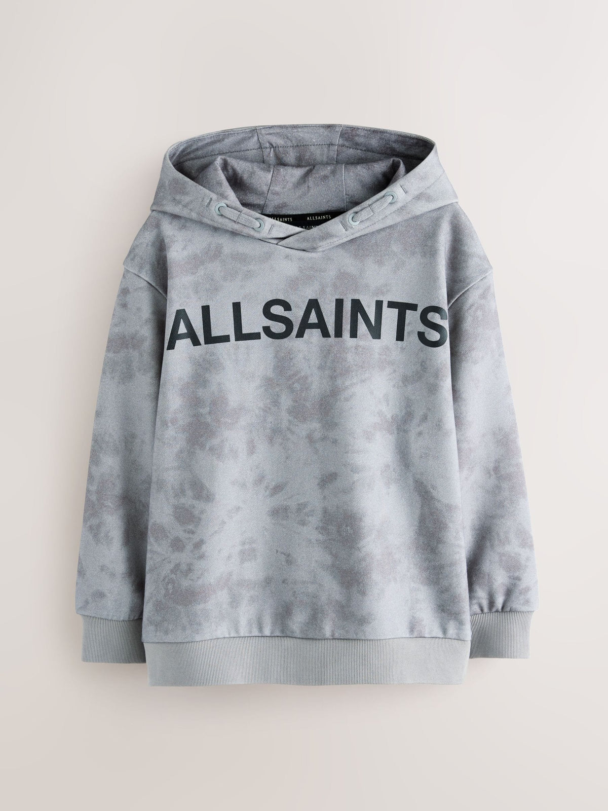 smALLSAINTS Grey Tie Dye Logo Oversized Pullover Hoodie - image 5