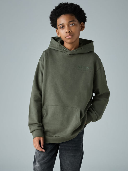 smALLSAINTS Dark Green/Flocked Oversized Underground Pullover Hoodie - image 2