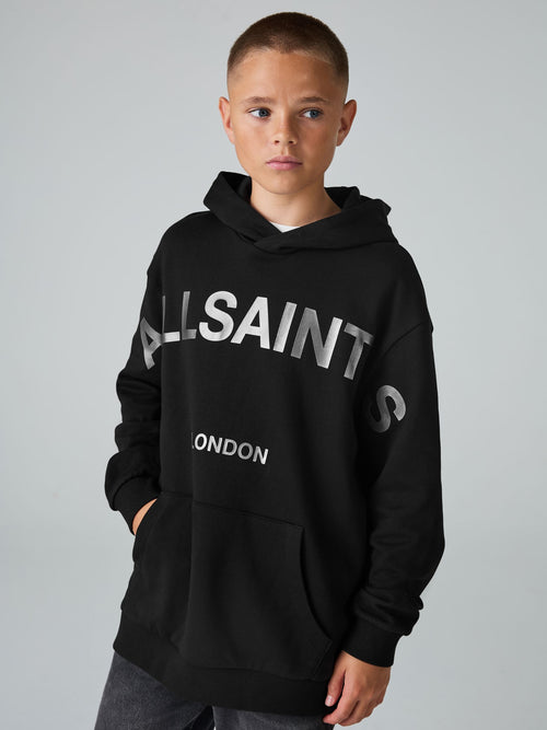 smALLSAINTS Black/Gunmetal Biggy Oversized Pullover Hoodie - image 1