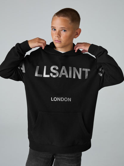 smALLSAINTS Black/Gunmetal Biggy Oversized Pullover Hoodie - image 2
