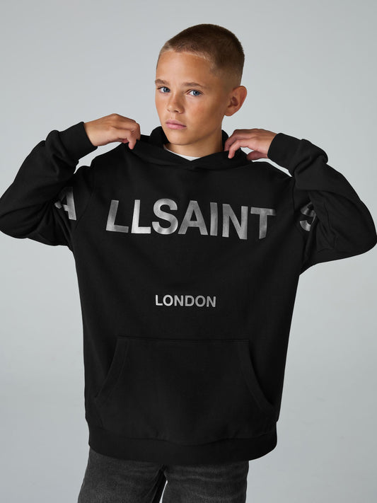 smALLSAINTS Black/Gunmetal Biggy Oversized Pullover Hoodie - image 2