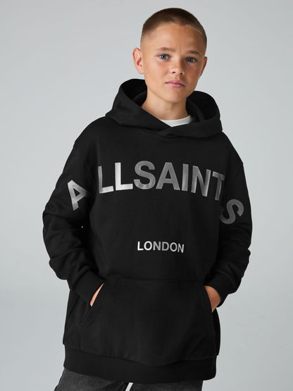 smALLSAINTS Black/Gunmetal Biggy Oversized Pullover Hoodie - image 3