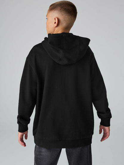 smALLSAINTS Black/Gunmetal Biggy Oversized Pullover Hoodie - image 5