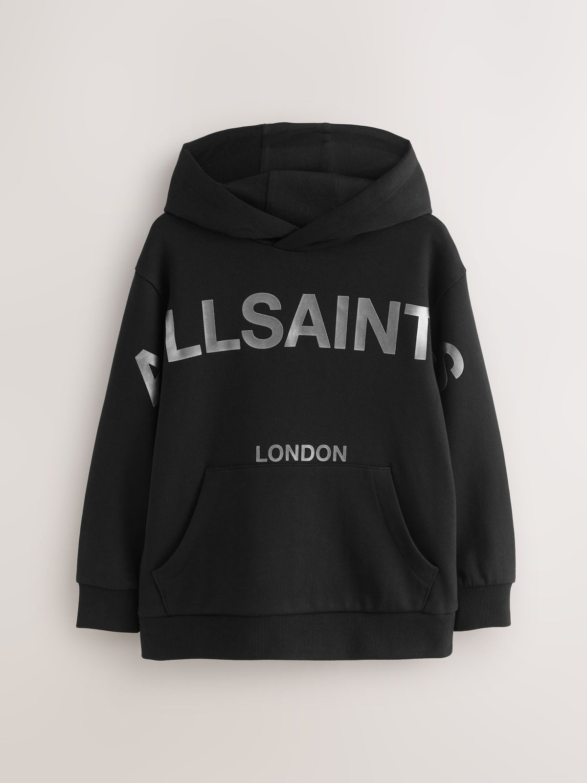 smALLSAINTS Black/Gunmetal Biggy Oversized Pullover Hoodie - image 6