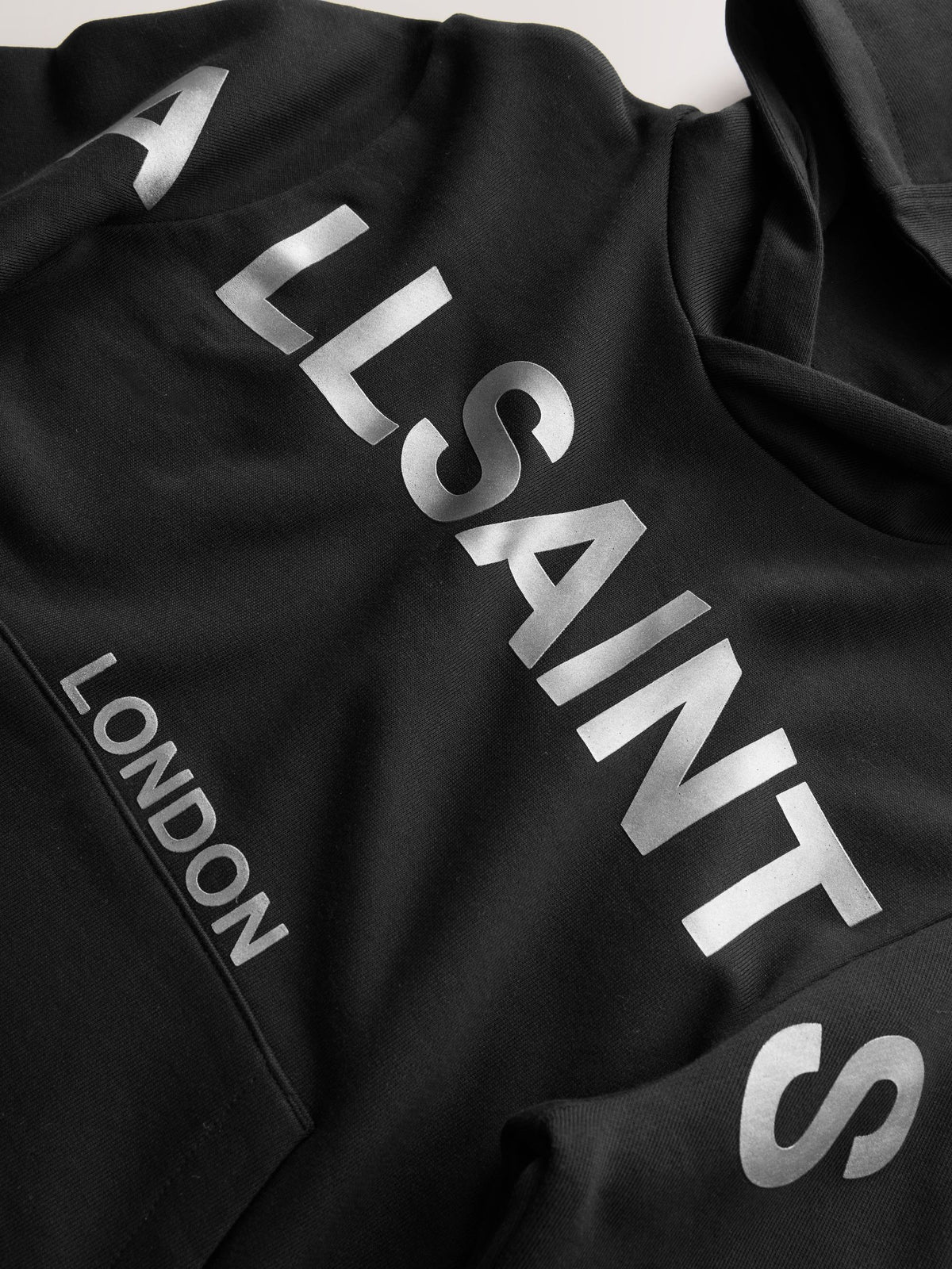 smALLSAINTS Black/Gunmetal Biggy Oversized Pullover Hoodie - image 9