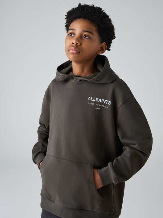 smALLSAINTS Brown/Blue Oversized Underground Pullover Hoodie - image 2