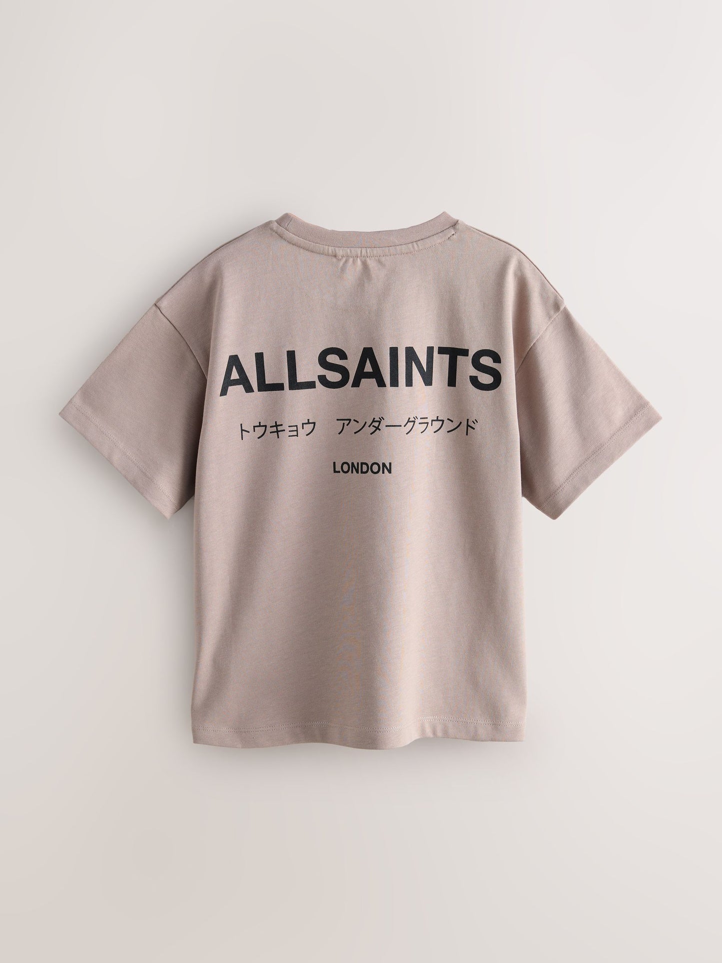 Dsiney Kidz - smALLSAINTS Light Brown Oversized Underground Crew Neck Cotton T-Shirt image 5
