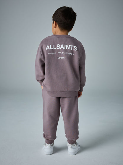 Dsiney Kidz - smALLSAINTS Washed Purple Underground Oversized Younger Boys Sweatshirt and Joggers Set image 4