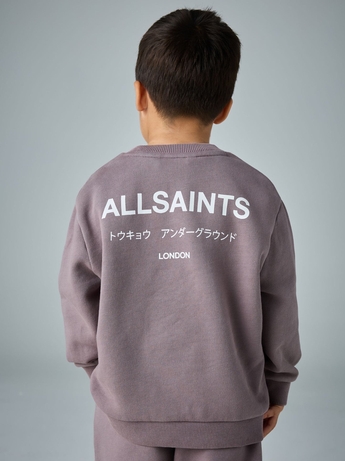Dsiney Kidz - smALLSAINTS Washed Purple Underground Oversized Younger Boys Sweatshirt and Joggers Set image 5