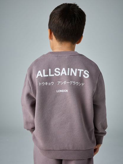 Dsiney Kidz - smALLSAINTS Washed Purple Underground Oversized Younger Boys Sweatshirt and Joggers Set image 5