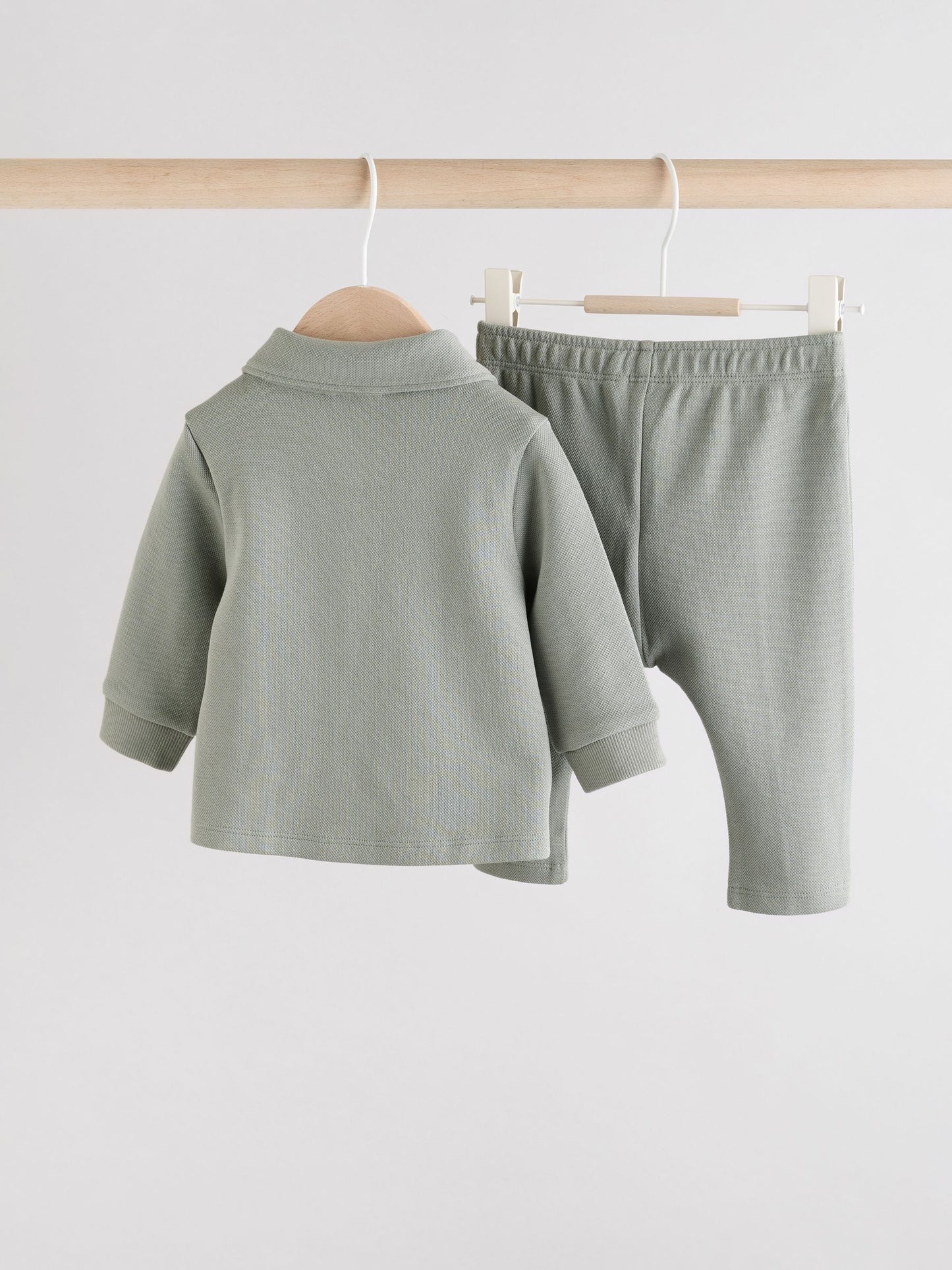Grey Polo Top and Legging Baby Set (0mths-2yrs) image 5