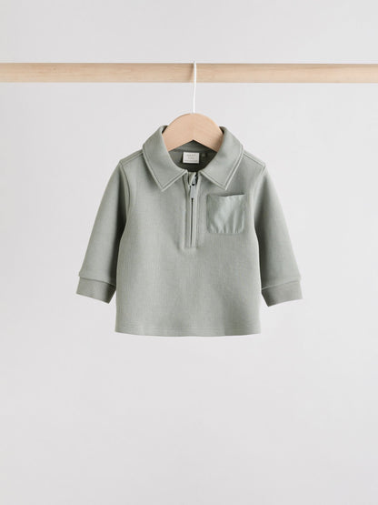 Grey Polo Top and Legging Baby Set (0mths-2yrs) image 6