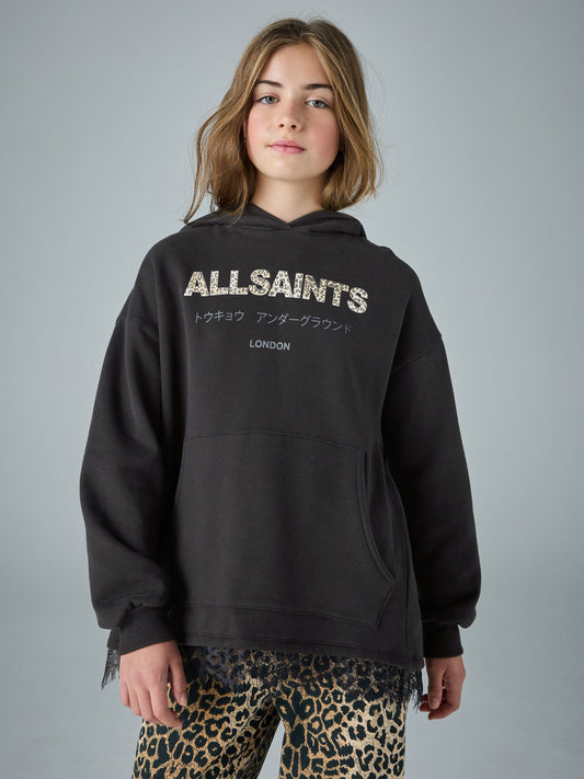 smALLSAINTS Black Lee Lace Underground Hoodie - image 1