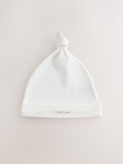 Ecru Fairy Mouse 3 Pack Tie Top Baby Beanies (0-12mths) image 3