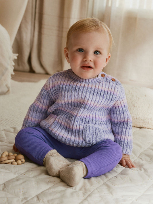 Purple Space Dye Chenille Jumper and Leggings 2 Piece Baby Set (0mths-3yrs) image 1