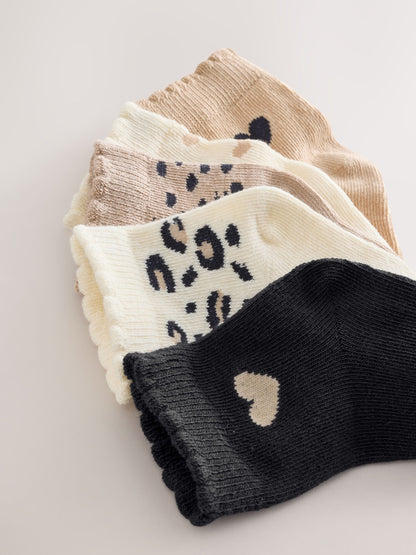 Monochrome Baby Socks 5 Pack (0mths-2yrs) image 3