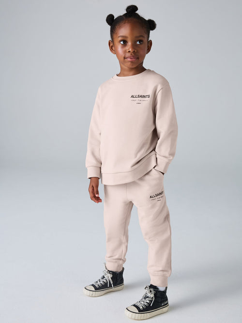 smALLSAINTS Light Pink Underground Oversized Younger Girls Sweatshirt and Joggers Set image 1
