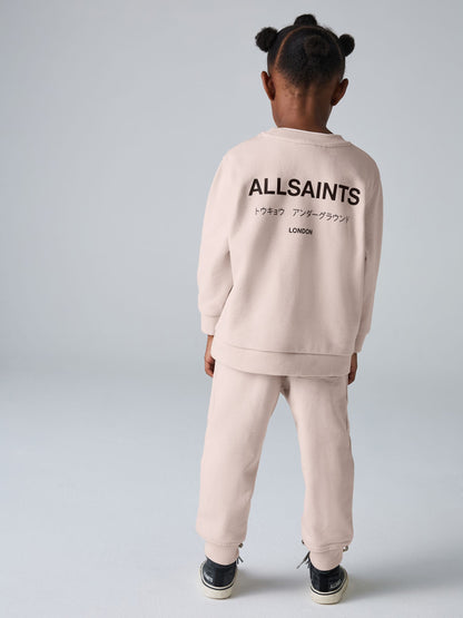 smALLSAINTS Light Pink Underground Oversized Younger Girls Sweatshirt and Joggers Set image 4