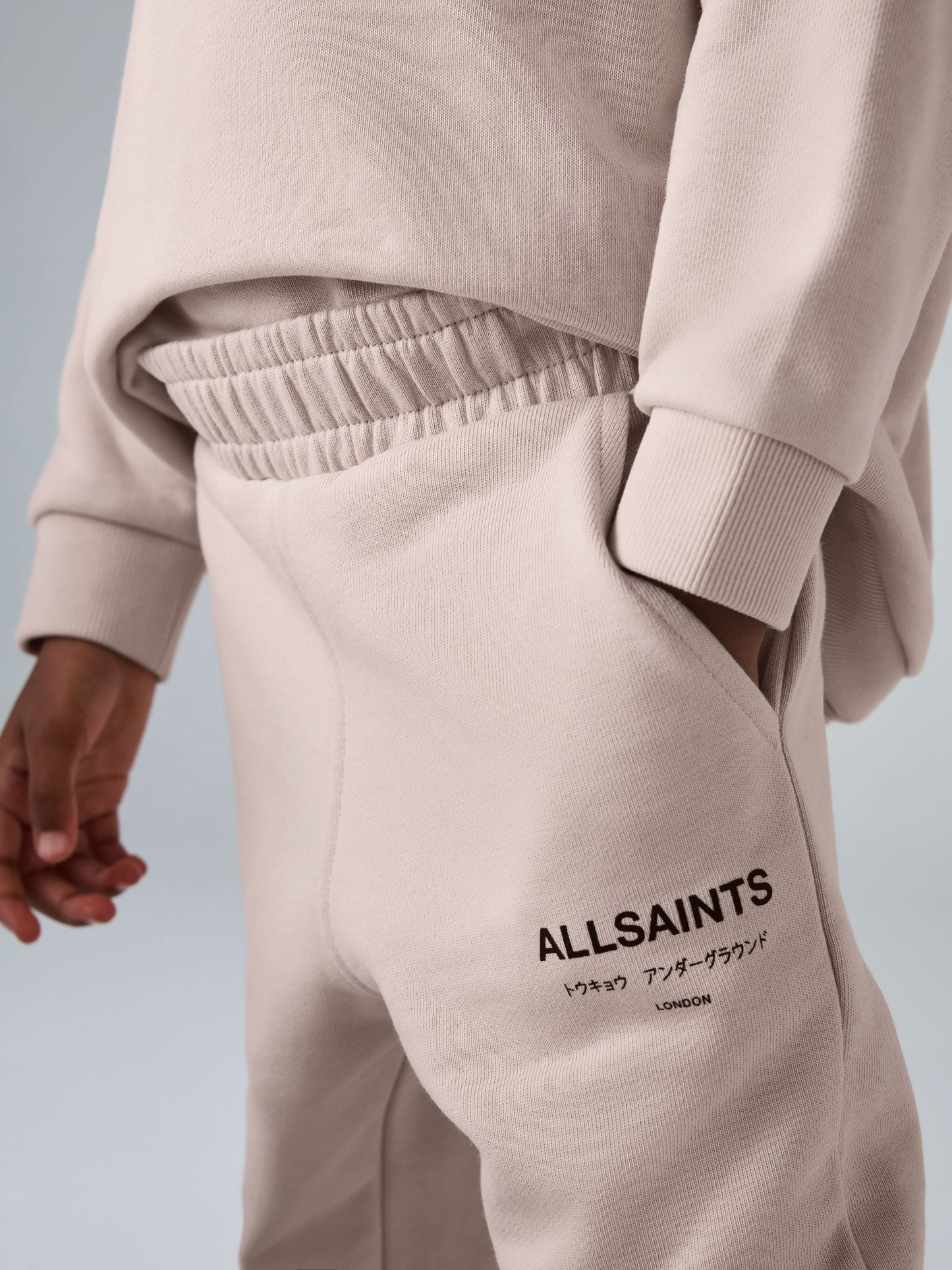 smALLSAINTS Light Pink Underground Oversized Younger Girls Sweatshirt and Joggers Set image 6