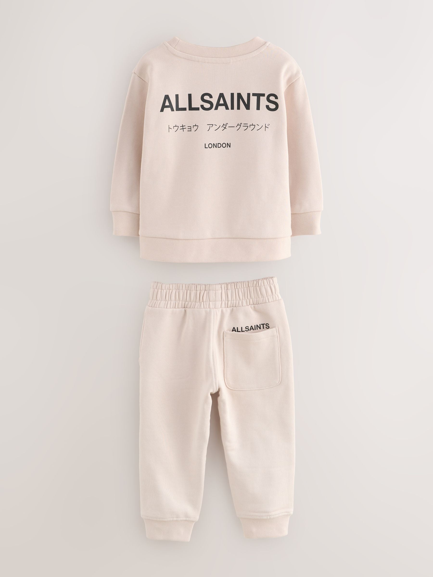 smALLSAINTS Light Pink Underground Oversized Younger Girls Sweatshirt and Joggers Set image 8