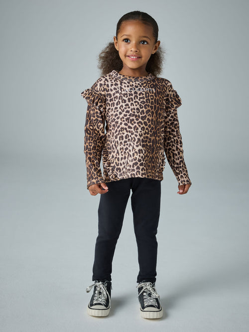 smALLSAINTS Leopard Frill Long Sleeve T-Shirt and Legging Younger Girls Set - image 1