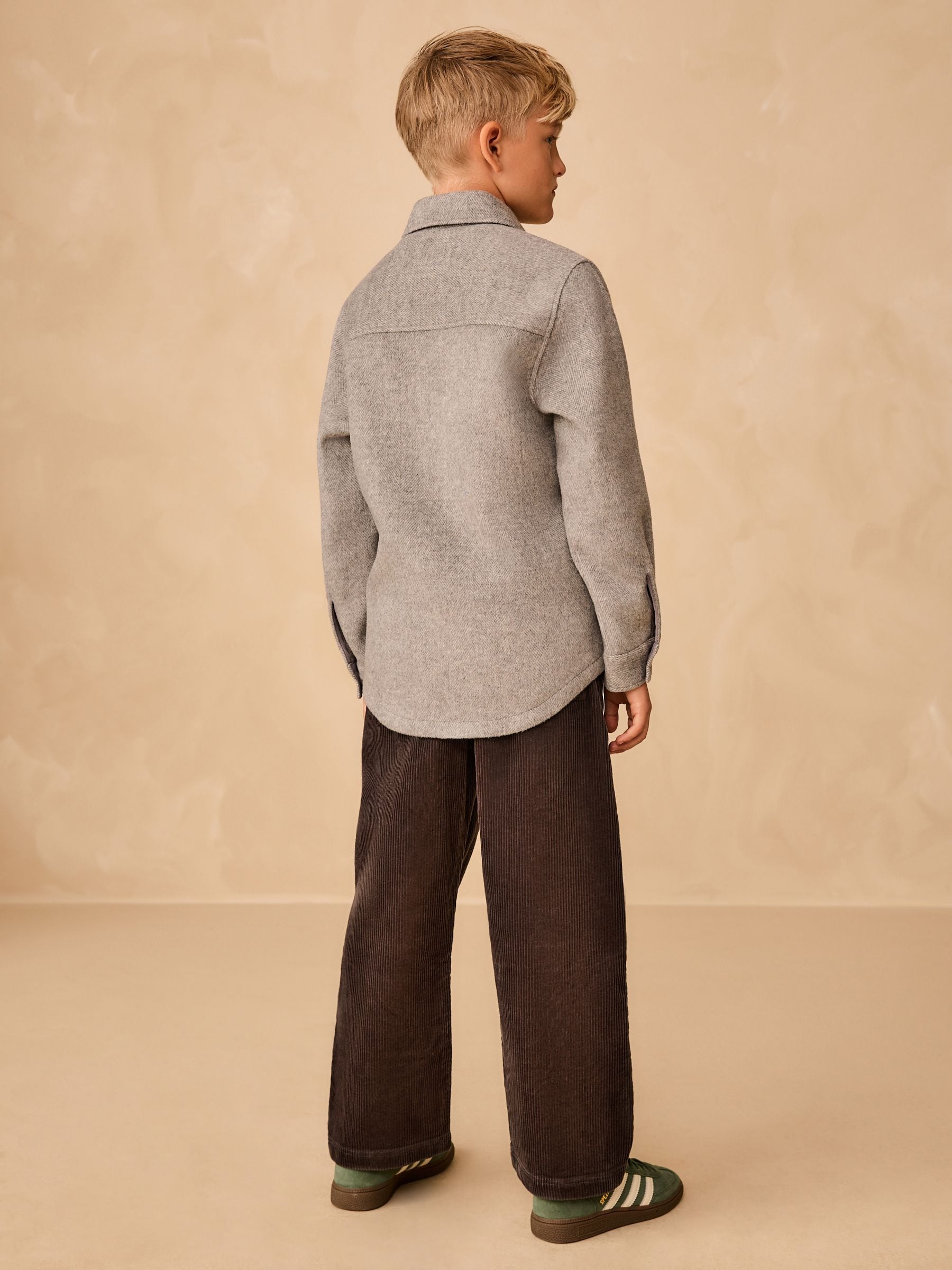 Charcoal Grey Wide Fit Corduroy Pull On Trousers (3-16yrs) image 2