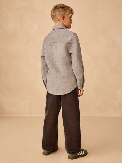 Charcoal Grey Wide Fit Corduroy Pull On Trousers (3-16yrs) image 2
