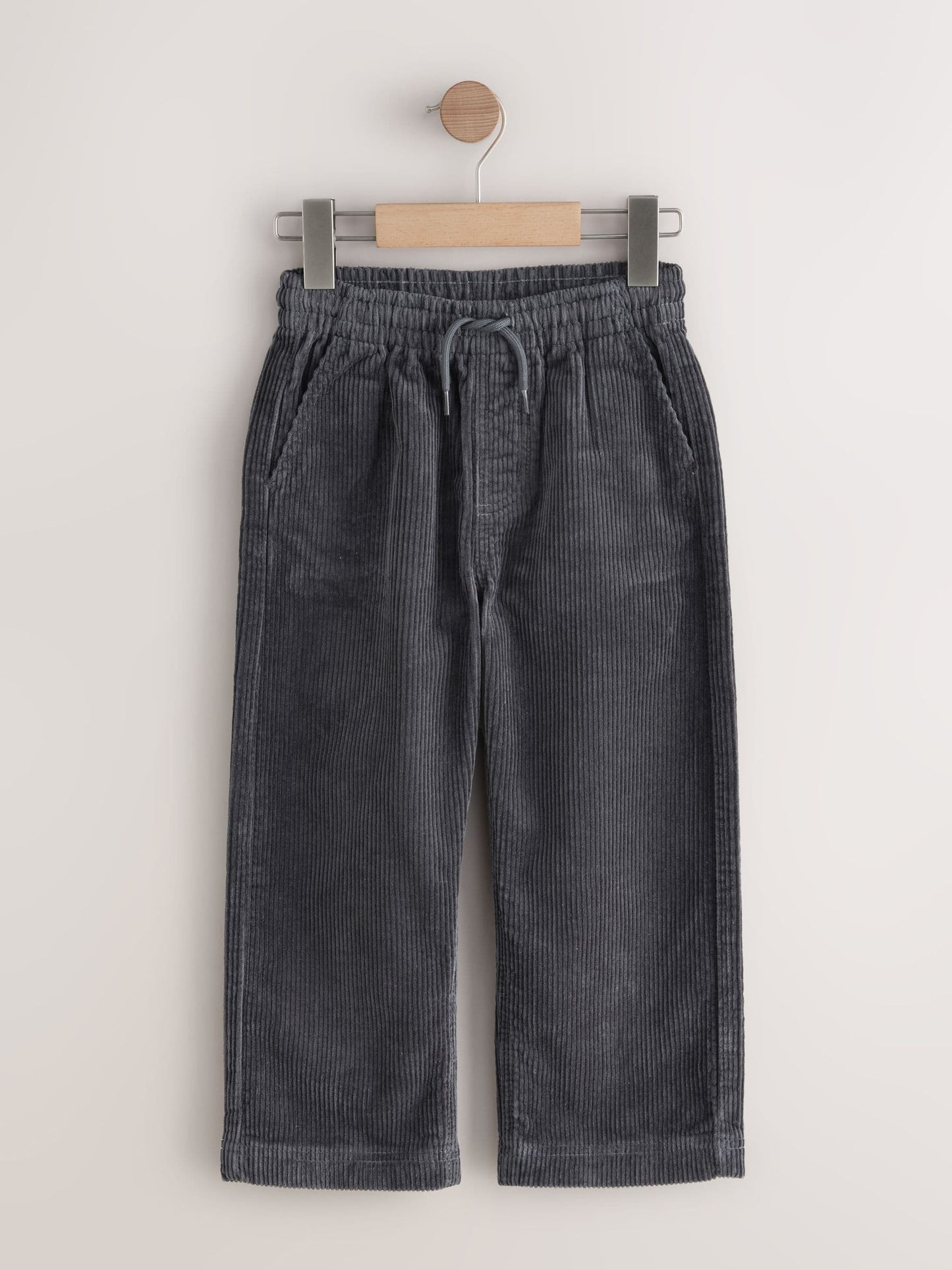 Charcoal Grey Wide Fit Corduroy Pull On Trousers (3-16yrs) image 5