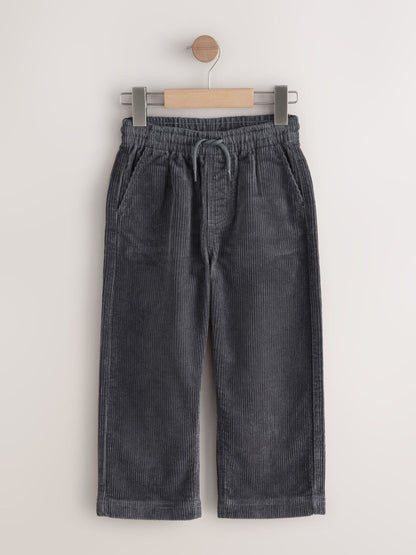 Charcoal Grey Wide Fit Corduroy Pull On Trousers (3-16yrs) image 5