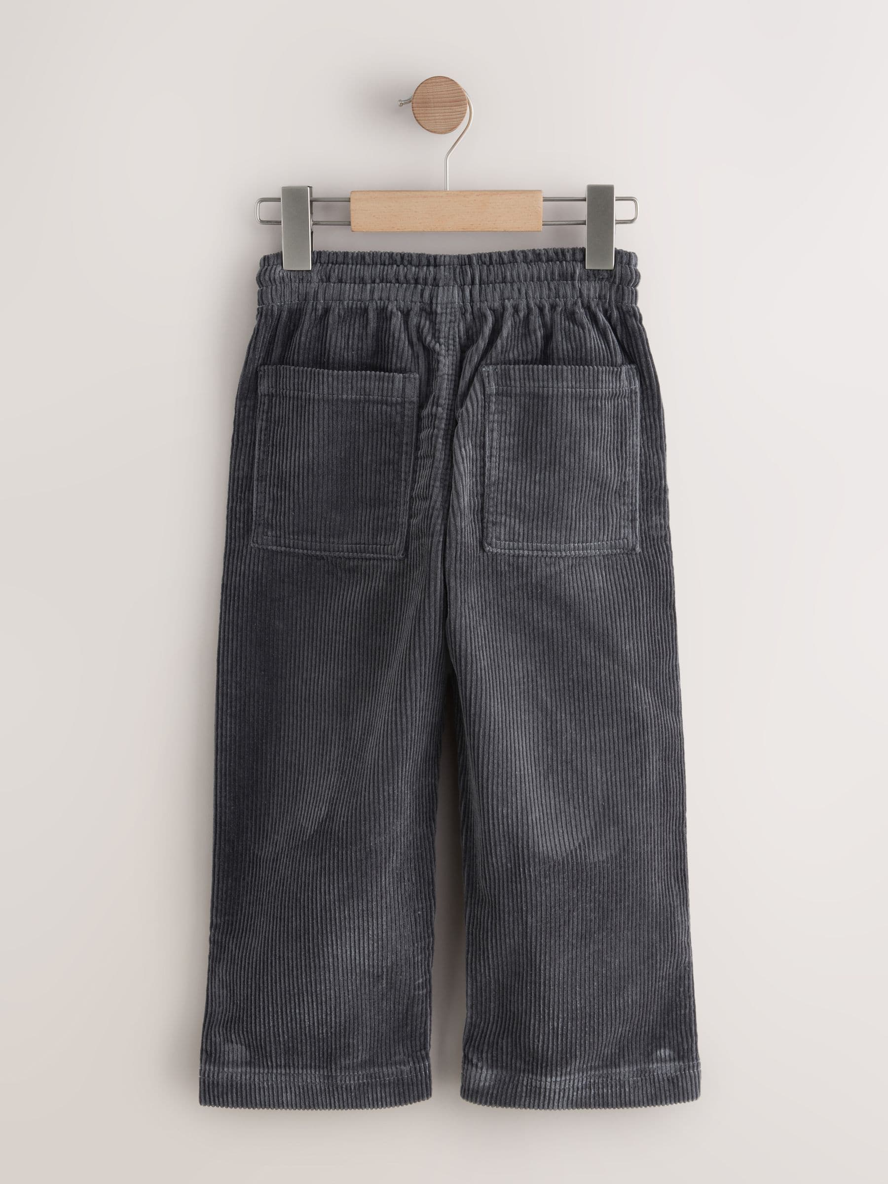 Charcoal Grey Wide Fit Corduroy Pull On Trousers (3-16yrs) image 6