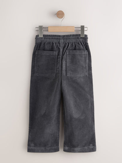 Charcoal Grey Wide Fit Corduroy Pull On Trousers (3-16yrs) image 6