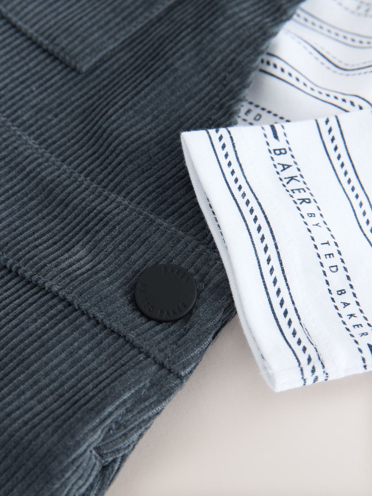 Baker by Ted Baker Charcoal Grey Cord Dungarees Set