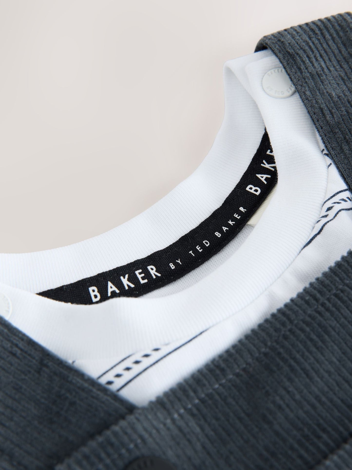Baker by Ted Baker Charcoal Grey Cord Dungarees Set