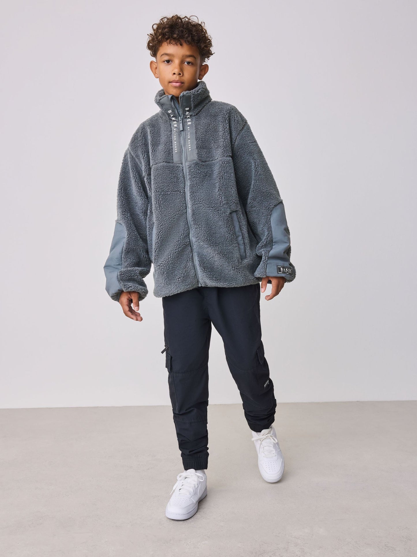 Baker by Ted Baker Grey Borg Zip Through Fleece image 4