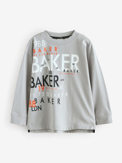 Baker by Ted Baker Long Sleeve Graphic T-Shirt 3 Pack image 3