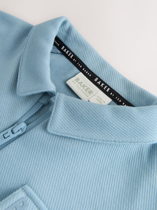 Baker by Ted Baker Blue Long Sleeve Polo Shirt and Trouser Set image 3