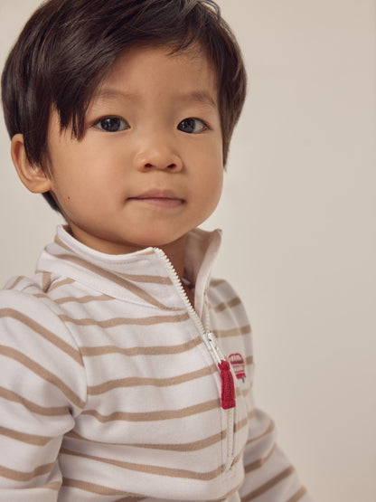 Dsiney Kidz - The White Company White Cotton London Bus Rugby Top image 4