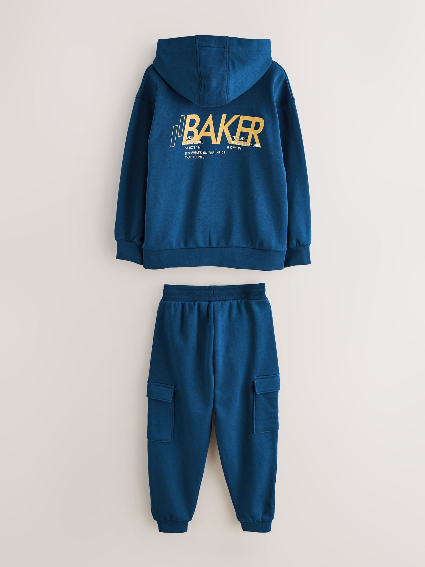 Baker by Ted Baker Oversized Blue Graphic Hoodie and Joggers Set image 10