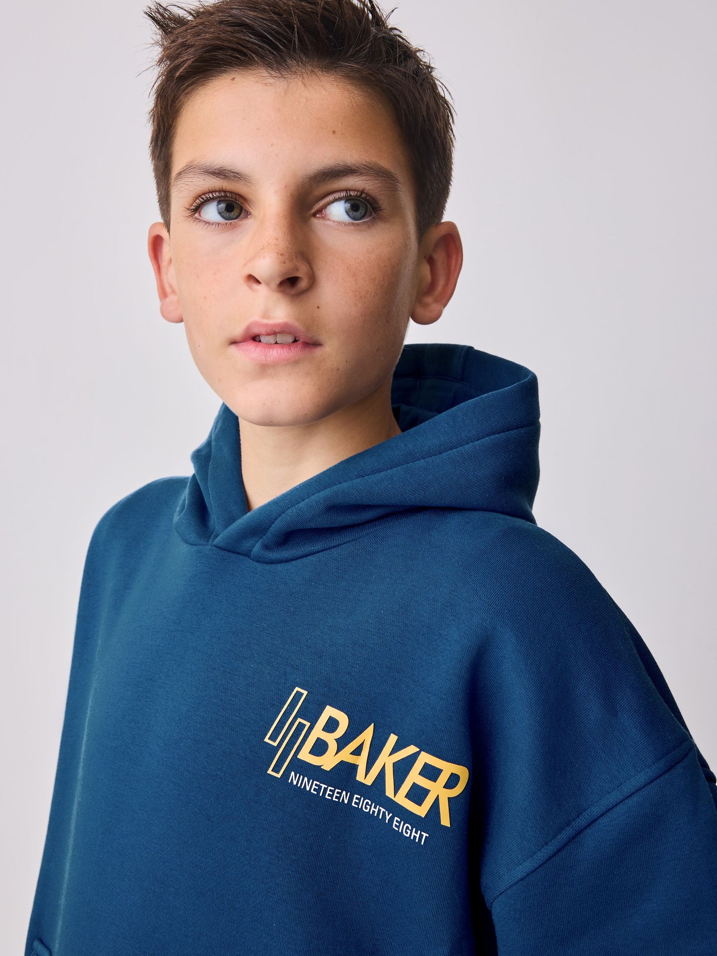 Baker by Ted Baker Oversized Blue Graphic Hoodie and Joggers Set image 6