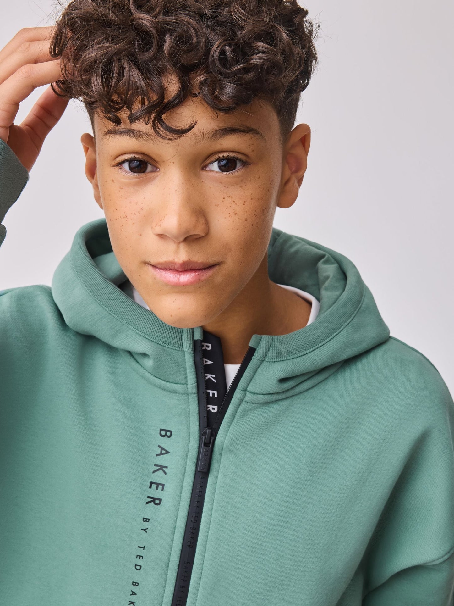 Baker by Ted Baker Green Zip Funnel Neck Sweatshirt and Joggers Set image 7