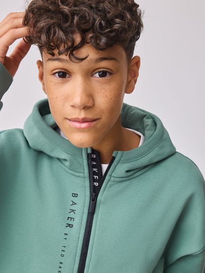 Baker by Ted Baker Green Zip Funnel Neck Sweatshirt and Joggers Set image 7