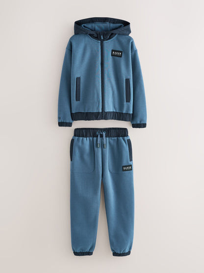 Baker by Ted Baker Blue Zip Through Hoodie and Joggers Set