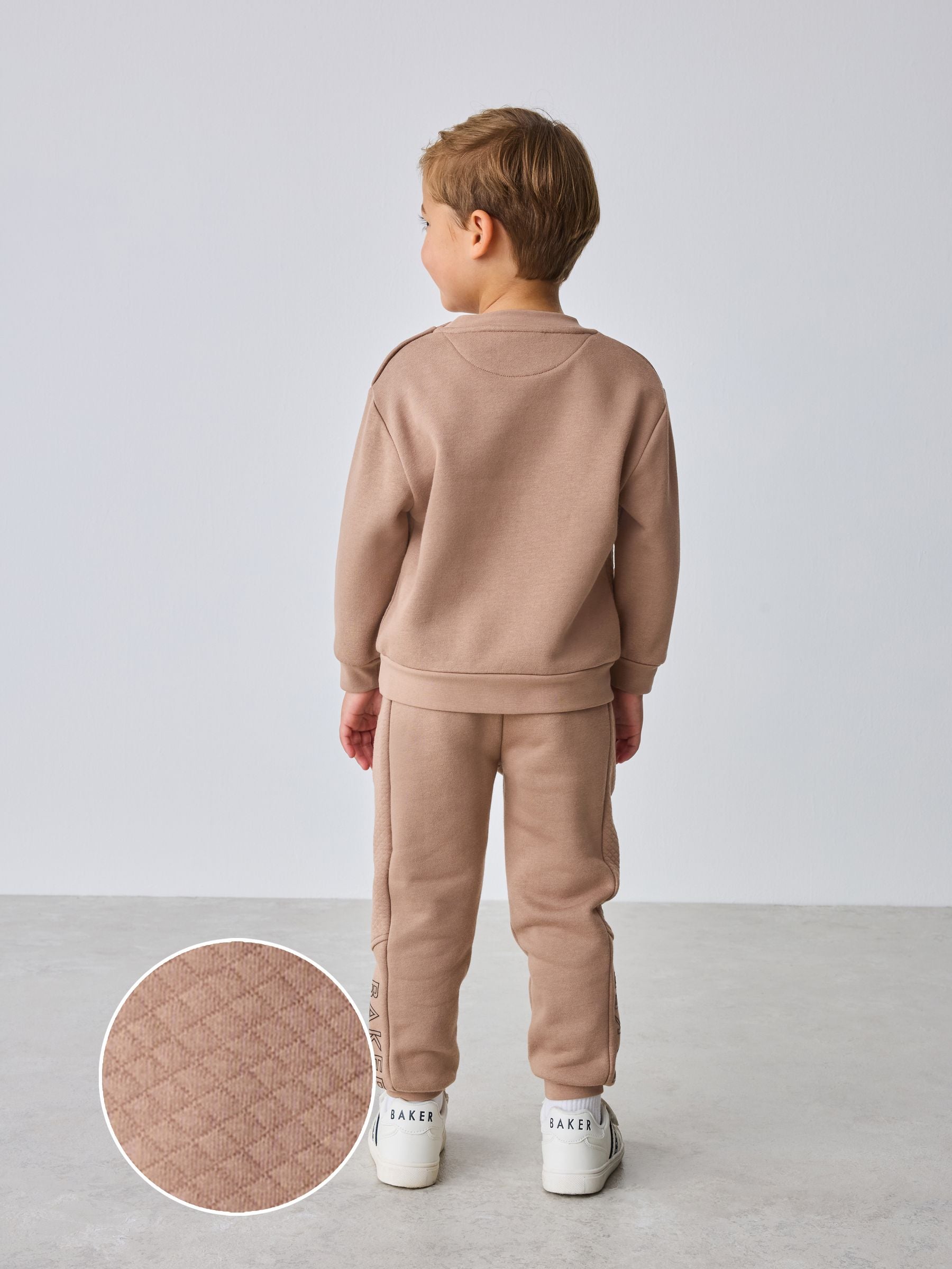 Baker by Ted Baker Stone Quilted Sweatshirt and Joggers Set image 3