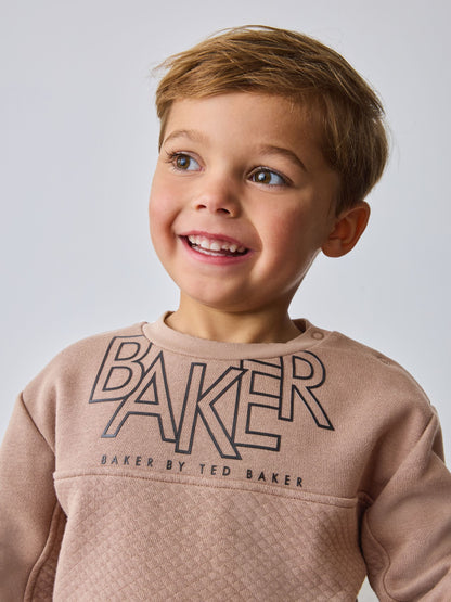 Baker by Ted Baker Stone Quilted Sweatshirt and Joggers Set image 4