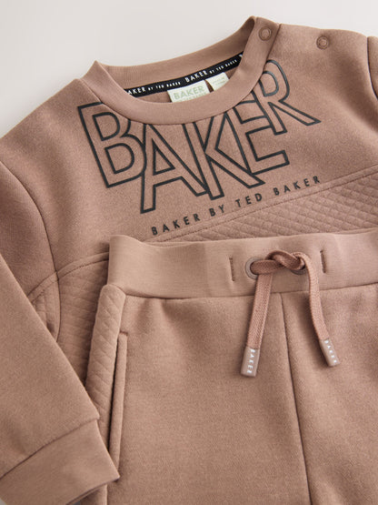 Baker by Ted Baker Stone Quilted Sweatshirt and Joggers Set image 1