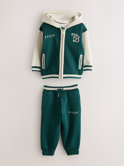 Baker by Ted Baker Varsity 3 Piece Hoodie T-Shirt and Joggers Set