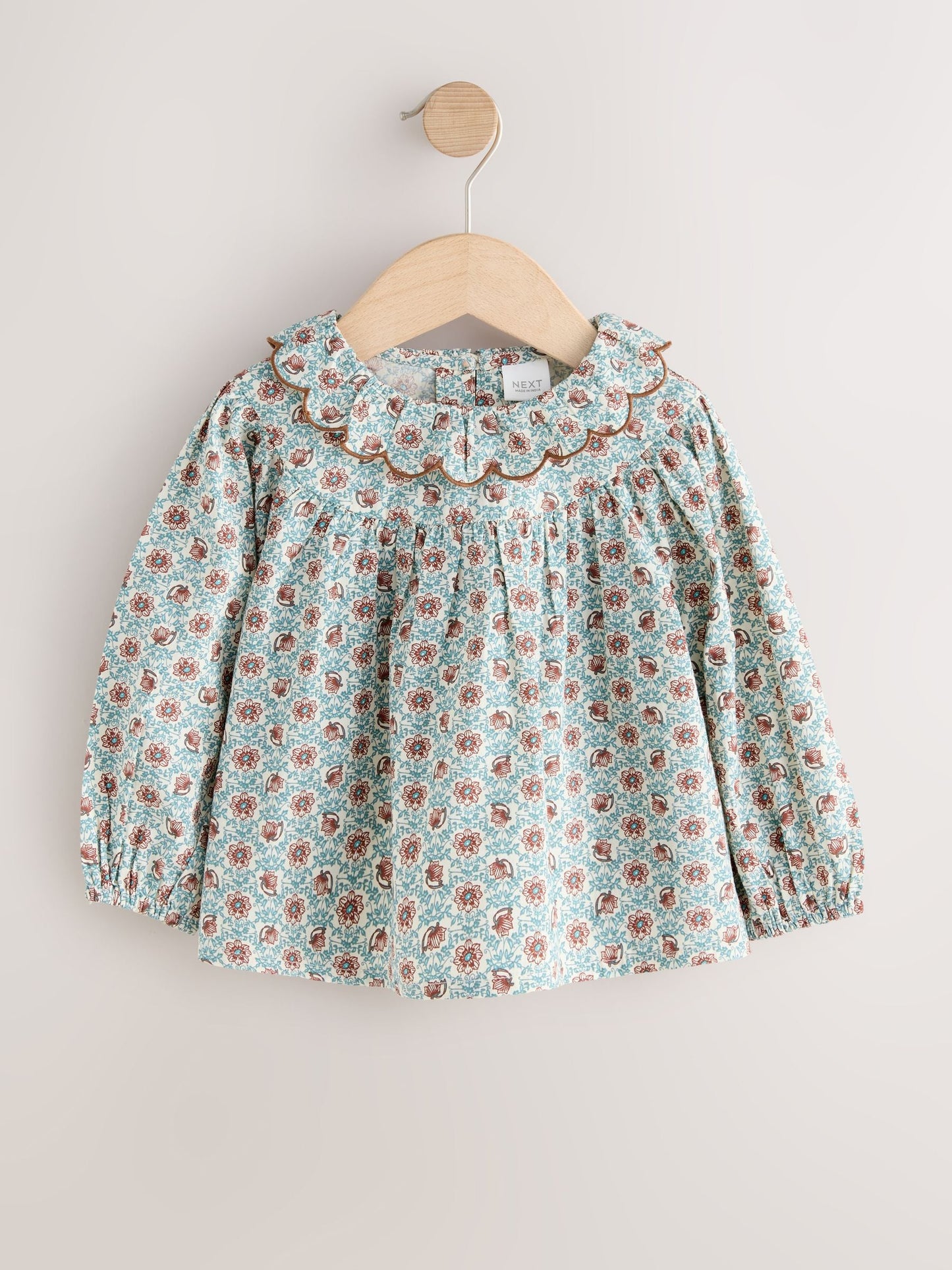 Chocolate Brown Cord Dungarees & Blouse Set (3mths-7yrs)