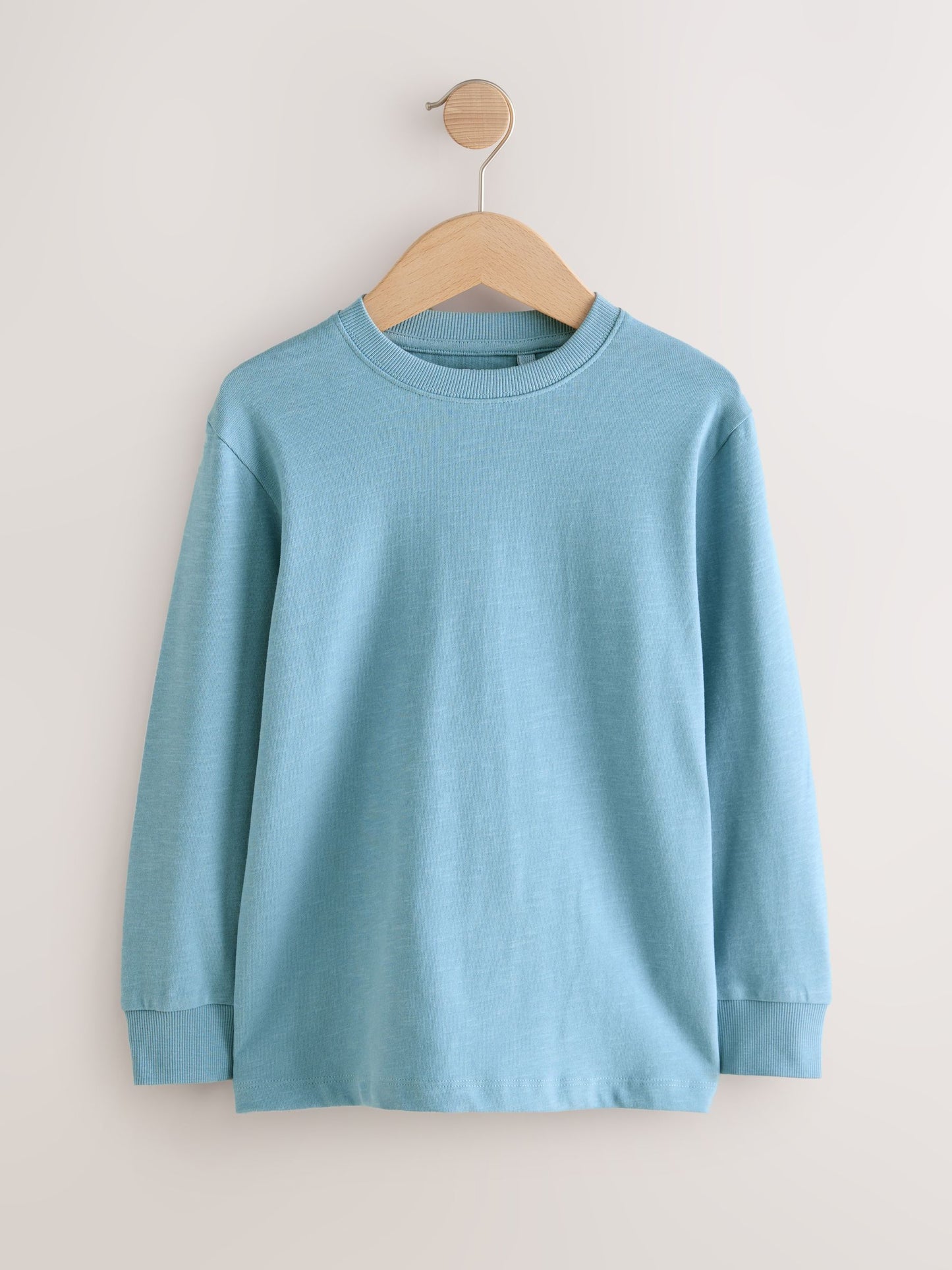 Dsiney Kidz - Blue/Green/Grey/Stone Plain Long Sleeve Cosy T-Shirts 4 Pack (3-16yrs) image 2