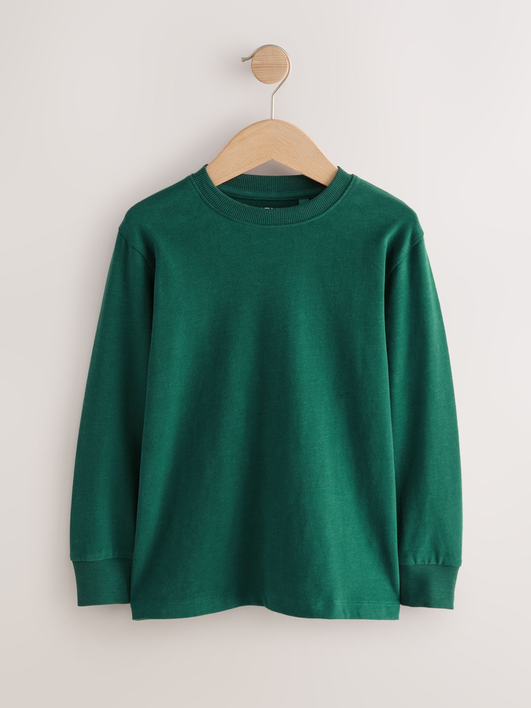 Dsiney Kidz - Blue/Green/Grey/Stone Plain Long Sleeve Cosy T-Shirts 4 Pack (3-16yrs) image 5