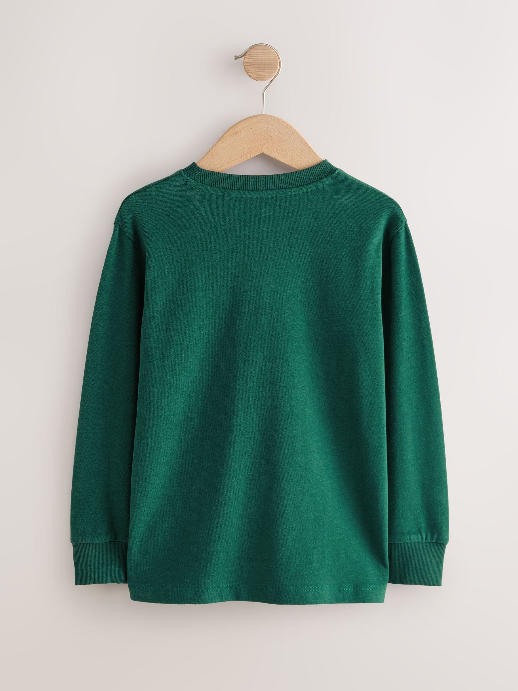 Dsiney Kidz - Blue/Green/Grey/Stone Plain Long Sleeve Cosy T-Shirts 4 Pack (3-16yrs) image 6